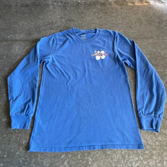 Trader Joes Shirt Mens Small Blue Long Sleeve Crew Neck Employee Workwear 10 - Picture 2 of 10